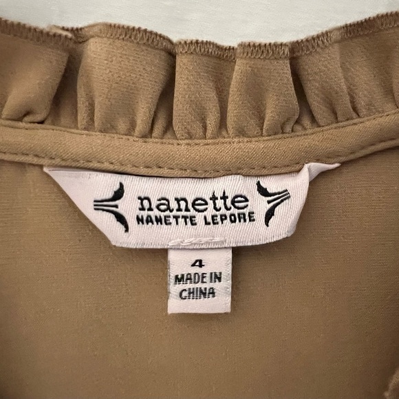 Nanette Lepore Nolita Stretch Sheath Dress V-Neck Ruffle Puff Sleeve Size 4 NWT - Picture 7 of 15